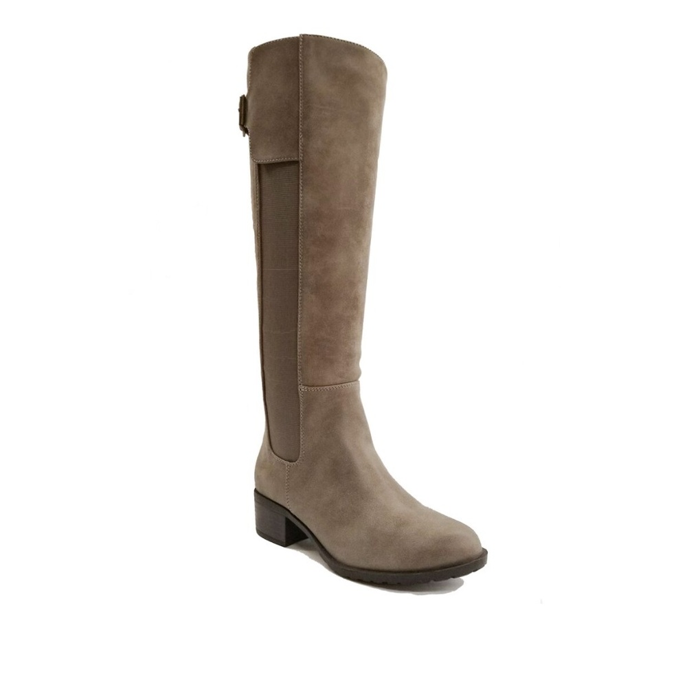 New Vintage Stone Wide Calf Riding Boot